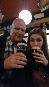 Me and my dad drinking Guinness